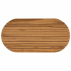 vidaXL P&ouml;yt&auml;levy 100 x 50 x 3,5 cm Ovaali Tiikkipuu Luonnollinen
