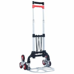 vidaXL Kokoontaittuva porrask&auml;rry 70 kg alumiini hopea