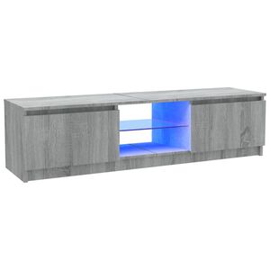 vidaXL TV-taso LED-valoilla harmaa Sonoma 120x30x36 cm