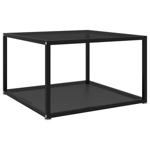 vidaXL Sohvap&ouml;yt&auml; musta 60x60x35 cm karkaistu lasi