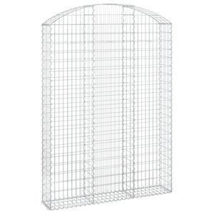 vidaXL Kaareva kivikori 150x30x200/220 cm galvanoitu rauta