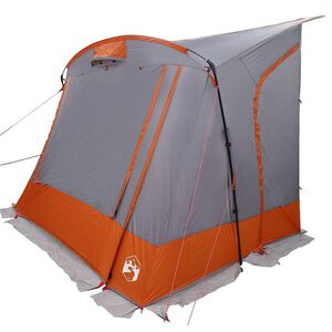 vidaXL Takaluukkuteltta hengelle 285 x 255 x 245 cm Harmaa ja oranssi