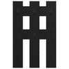 vidaXL Sein&auml;lle asennettava takkihylly Musta tammi. 65 x 3 x 100 cm