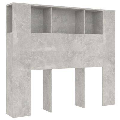 vidaXL Sängynpääty säilytystilalla betoninharmaa 120x18,5x102,5 cm