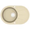 vidaXL Keitti&ouml;n pesuallas graniitti ovaali beige