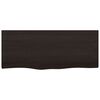 vidaXL Kylpyhuoneen työtaso t.ruskea 100x40x(2-4)cm käsitelty täyspuu