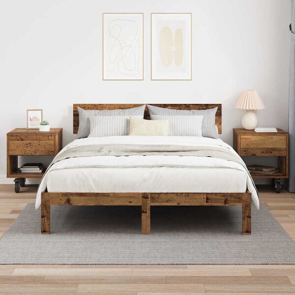 vidaXL Y&ouml;p&ouml;yt&auml; 2 pcs Vanha puu 40,5 x 40 x 48 cm Tekninen puu