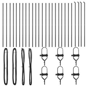 vidaXL Aitalatu 26 pcs Harmaa 3,2 x 3,2 x 190 cm