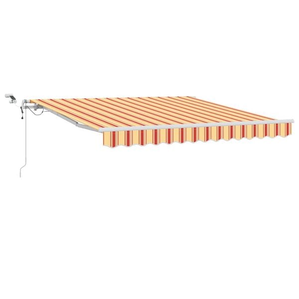 vidaXL Vetoutuva markiisi Keltainen ja oranssi 300 x 250 cm