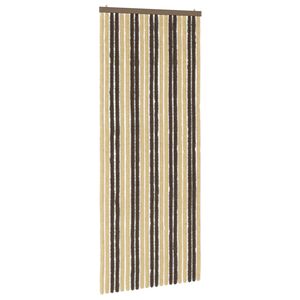 vidaXL Hy&ouml;nteiskangas Chenille Tumma ruskea ja beige 90 x 220 cm