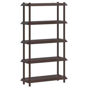 vidaXL Hyllyyksikk&ouml; 5 tasoa 100 x 40 x 177 cm PP Ruskea