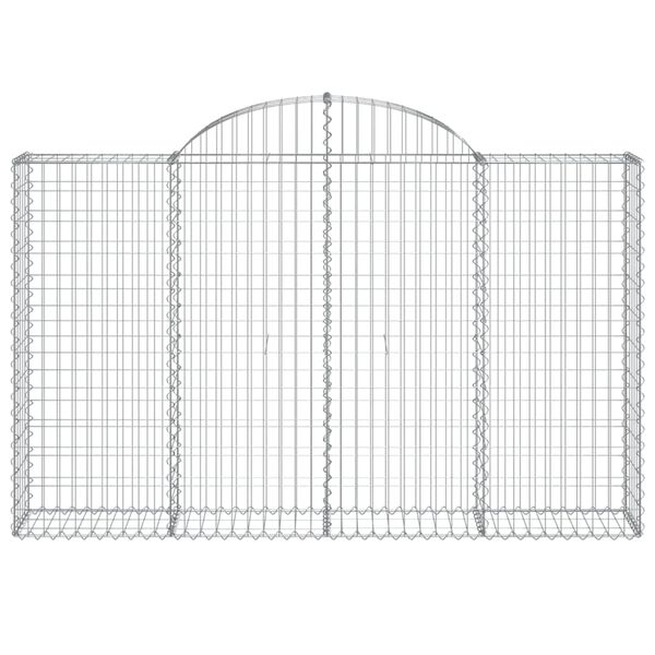 vidaXL Kaarevat kivikorit 9 kpl 200x30x120/140 cm galvanoitu rauta