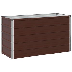vidaXL Kohotettu Puutarhapes&auml; Ruskea 100 x 40 x 55 cm