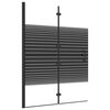 vidaXL Taittuva suihkusein&auml; ESG 100x140 cm musta