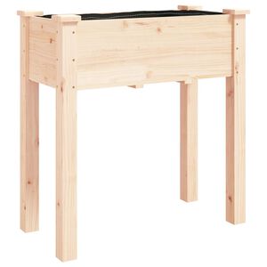 vidaXL Kukkalaatikko vuorauksella 71x37x76 cm t&auml;ysi kuusi