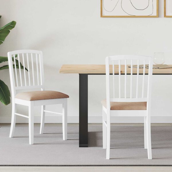 vidaXL Ruokatuolit 2 pcs Valkoinen 50 x 52,5 x 91 cm