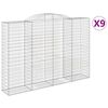 vidaXL Kaarevat kivikorit 9 kpl 300x50x200/220 cm galvanoitu rauta