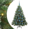 vidaXL Tekojoulukuusi 150 LED-valoilla Vihre&auml; 150 cm PE ja PVC