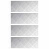 vidaXL Portaan askelma 4 kpl 50 x 20 cm Hopea Alumiini Suorakaide