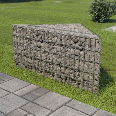 vidaXL Korotettu kivikori/kukkalaatikko galvanoitu teräs 75x75x50 cm