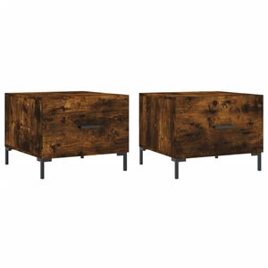 vidaXL Sohvap&ouml;yd&auml;t 2 kpl savutammi 50x50x40 cm tekninen puu
