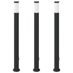 vidaXL Pollarivalaisimet pistorasialla 3 kpl 110 cm ruostumaton ter&auml;s IP44