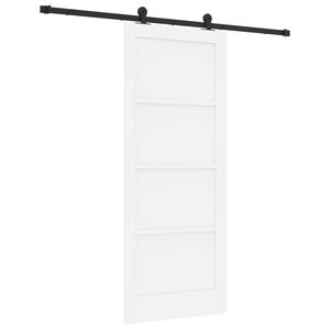 vidaXL Liukuovi Valkoinen ja musta 83 x 202 cm T&auml;ysi m&auml;nty