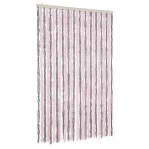 vidaXL Hy&ouml;nteisverho hopeanharmaa ja pinkki 118x220 cm chenille
