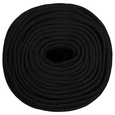 vidaXL Työköysi musta 8 mm 250 m polyesteri