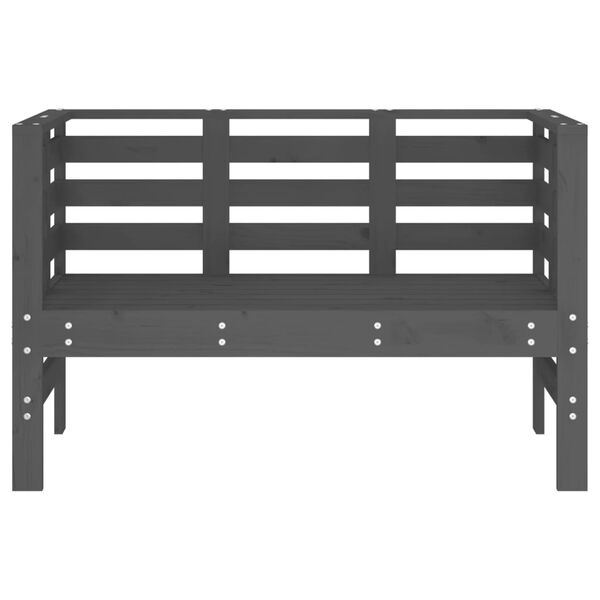 vidaXL Puutarhapenkki harmaa 111,5x53x71 cm täysi mänty