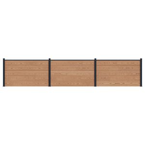 vidaXL Aitapaneeli 3 pcs WPC ja alumiini Ruskea