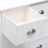 vidaXL Senkki 10 vetolaatikolla valkoinen 113x30x79 cm puu