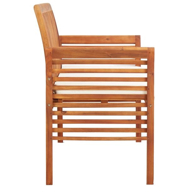 vidaXL 3-istuttava Puutarhapenkki tyynyllä 150 cm täysi akasiapuu