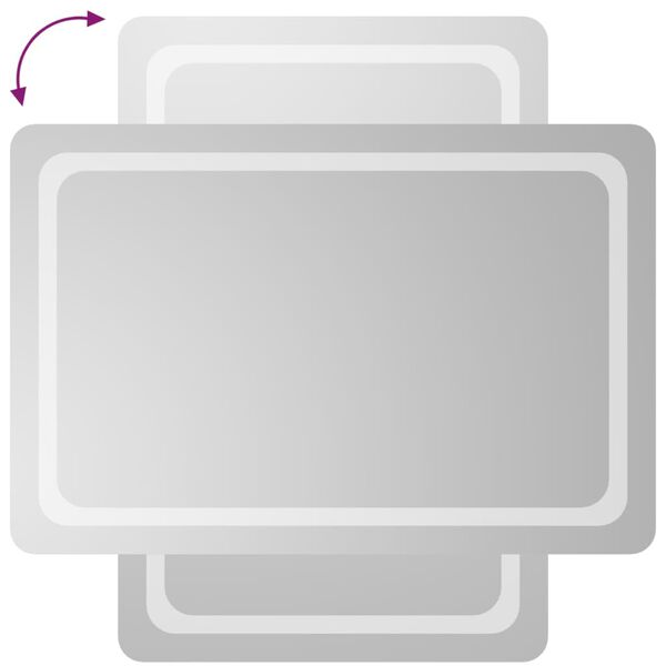 vidaXL Kylpyhuoneen LED-peili 60x90 cm
