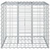 vidaXL Gabion Kohotettu Peti Hopea 60 x 60 x 55 cm Galvanoitu ter&auml;s