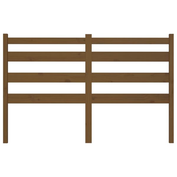 vidaXL Sängynpääty hunajanruskea 166x4x100 cm täysi mänty