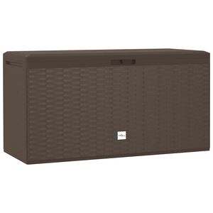 vidaXL Puutarhan varastoarkku ruskea 114x47x60 cm