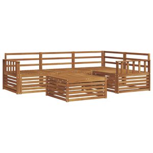 vidaXL Ulkosohvakokoelma 5 pcs Luonnollinen Tihe&auml; akasiapuu