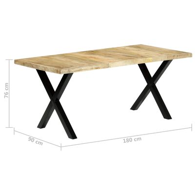 vidaXL Ruokapöytä 180x90x76 cm mangopuu