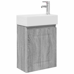 vidaXL Kylpyhuoneen kaappi hanalla Harmaa Sonoma 45,5 x 22,5 x 84 cm