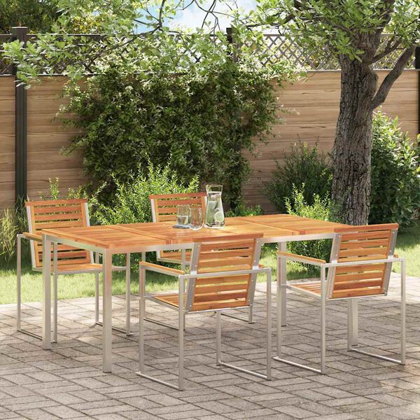 vidaXL Ruokapöytä Ruskea 180 x 90 x 75 cm Tiheä akasiapuu