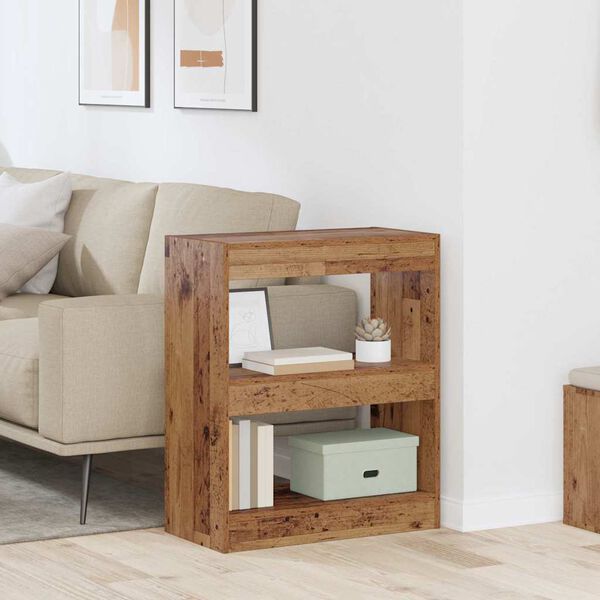 vidaXL Kirjahylly Vanha puu 60 x 30 x 72 cm Tekninen puu