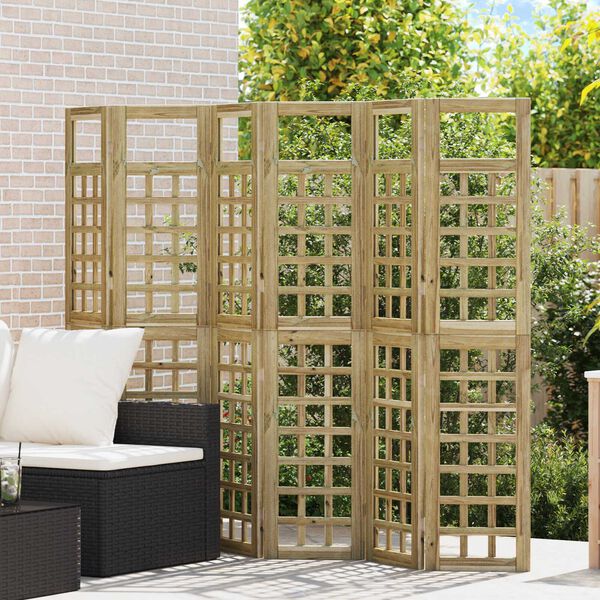 vidaXL Näkösuoja 6 pcs Ruskea 240 x 180 cm Impregnoitu mänty