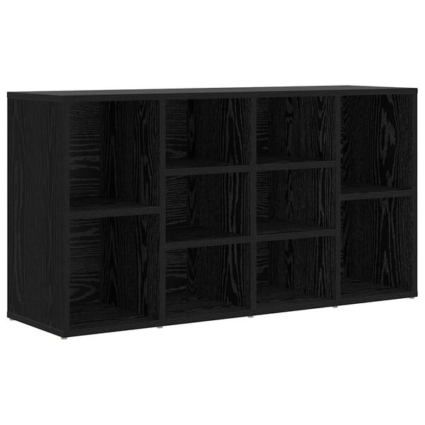 vidaXL Kenkäpenkki Musta tammi. 103 x 30 x 54,5 cm Tekninen puu