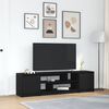 vidaXL TV-kaappi musta tammi 188,5x41x50 cm Engineered Wood