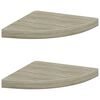 vidaXL Kelluvat kulmahyllyt 2 kpl tammi 35x35x3,8 cm MDF