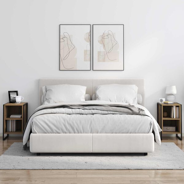 vidaXL Y&ouml;p&ouml;yt&auml; 2 pcs Taidekoivu 39.5 x 30 x 50 cm Tekninen puu