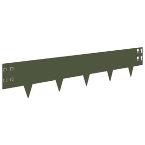 vidaXL Nurmireunus 10 kpl 100 x 20 cm Ter&auml;s Oliivinvihre&auml;