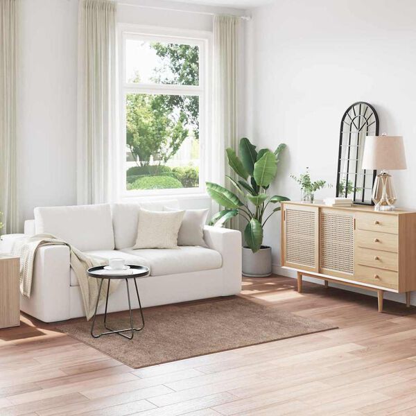 vidaXL Liukumaton Shaggy Matto Ruskea 120 x 170 cm PP