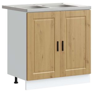 vidaXL Pesuallas-kaappi Porto 2 kpl Ruskea 80 x 46 x 81,5 cm